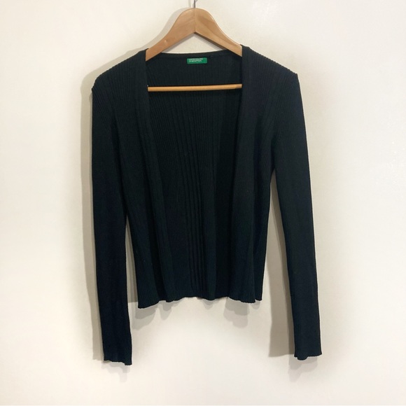 United Colors Of Benetton Sweaters - United Colours of Benetton Ribbed Cardigan Stretch Sz Medium